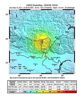 Image illustrative de l’article Séisme de 2011 au Sikkim