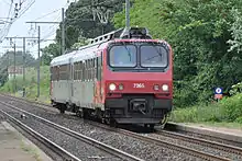 Vue d'une Z 7300 en livrée TER Languedoc-Roussillon en gare de Manduel-Redessan.