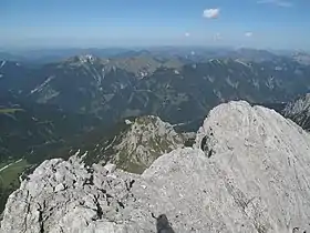 Vue depuis l'Östliche Karwendelspitze.