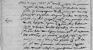 "Boyon", extrait du folio 13 du document G 1219 Évêché de Vence du 01/01/1604 au 31/12/1609 des Archives départementales des Alpes-Maritimes. http://www.basesdocumentaires-cg06.fr/os-html/arca/home.html