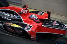 Photo de Timo Glock sur le circuit de Silverstone.