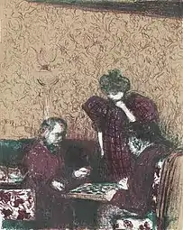 La Partie de Dames, 1899,Édouard Vuillard.