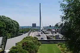 Le pont du pays de Liège et l'entrée du tunnel de Cointe