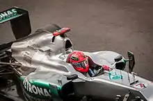 Photographie de Michael Schumacher lors du Grand Prix d'Italie 2012