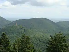 Vue du Föhrlenberg (Vasgovie de l'est) depuis le Rehberg