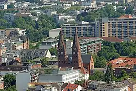 La cathédrale Sainte-Marie de Hambourg dans le quartier de Sankt Georg.