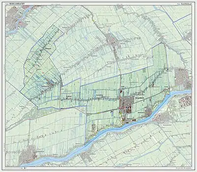 Topographie de Bergambacht en 2014