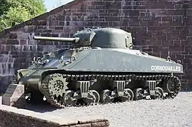 Un char d'assaut américain M4 Sherman à la citadelle de Belfort.