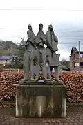 Sculpture Les Jazzmen devant la gare de Comblain-la-Tour