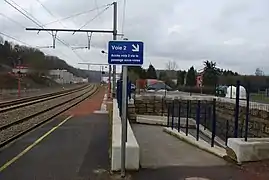 Rampe d'accès au tunnel.