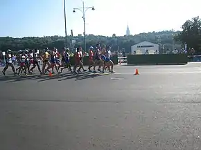 Description de l'image 2013 IAAF World Championships in Moscow 20 km walk men Peloton 01.jpg.