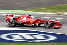 Massa ressort d'un virage au Grand Prix d'Italie 2013.