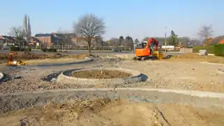 Construction de la plaine du parking Nell.