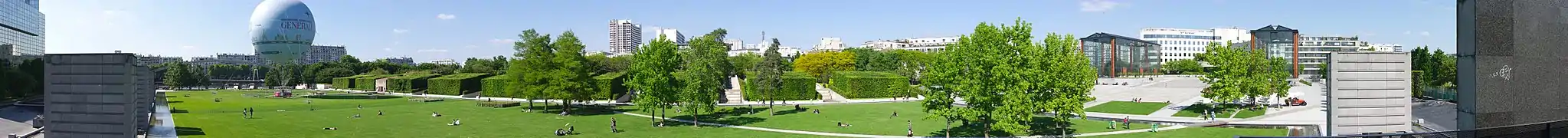 Vue panoramique du parc.