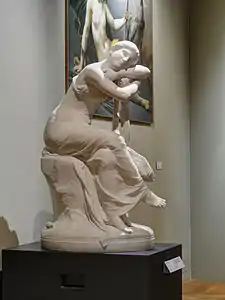 Victor Peter (1840-1918), Euterpe, marbre blanc, musée des beaux-arts de Belfort.