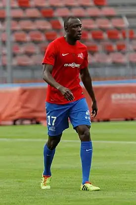 Cheikh Ndoye avec Créteil contre Châteauroux en 2014.