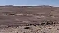 Vue de l'ancienne zone agricole irriguée au pied du Qasr al Hallabat