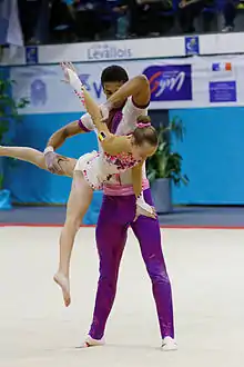 Description de l'image 2014 Acrobatic Gymnastics World Championships - Mixed pair - Qualifications - Belgium 05.jpg.