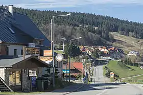 Vue aérienne de la station.