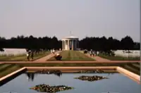 Le cimetière américain (vue générale) en 1989.