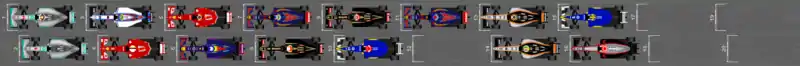 Schéma de la grille de départ du Grand Prix d'Australie 2015