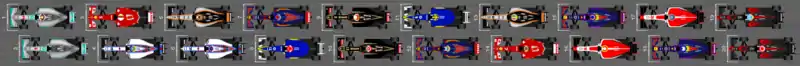 Schéma de la grille de départ du Grand Prix d'Autriche 2015