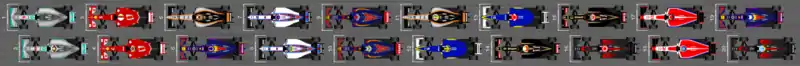 Schéma de la grille de départ du Grand Prix du Brésil 2015
