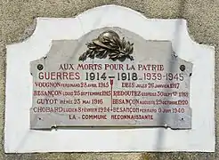 Plaque commémorative.