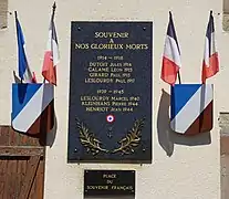 Plaque commémorative.