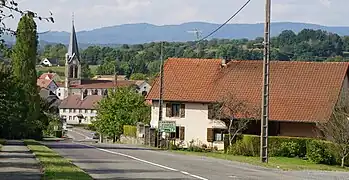 La commune et les Vosges.