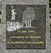 Plaque de la Libération.