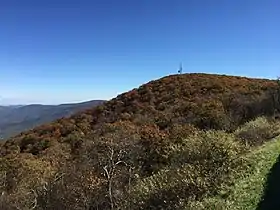 Vue de Hogback Mountain depuis l'est.