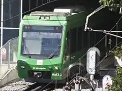 Automoteur articulé utilisé sur la ligne à crémaillère de Montserrat