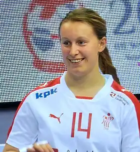 Mai Kragballe Nielsen (2016)avec l'équipe du Danemark junior.