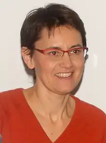 Nathalie Arthaud, tête de liste.