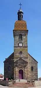 Clocher comtois de l'église.