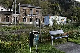 Vue depuis les berges de l'Ourthe.