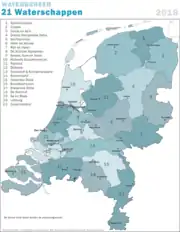 carte administratives des compagnies d'eau néerlandaises