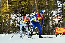 Deux fondeurs pendant une course.