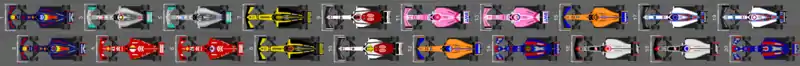 Schéma de la grille de départ du Grand Prix du Mexique 2018.
