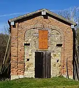 Le bâtiment du treuil du puits Saint-Georges.