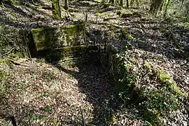 Ruines du bâtiment de la machine d'extraction.