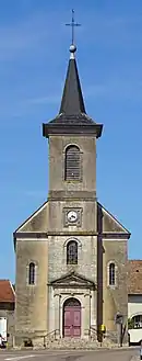 Clocher comtois de l'église.