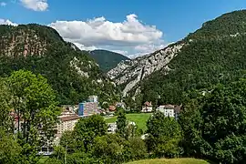 La cluse (les gorges) de Moutier.