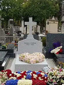 Tombe de Jacques Chirac.