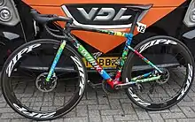 Vélo d'Anna van der Breggen en 2019 équipé de pédales TIME XPro15