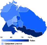% de voix pour A. Tchibis aux élections gouvernorales de 2019.