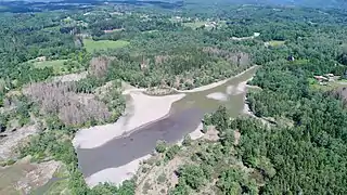 L'étang des Noyes en vidange.