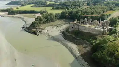 Vue à vol d'oiseau.