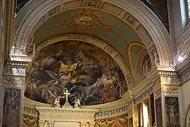 Pafond peint du chœur.